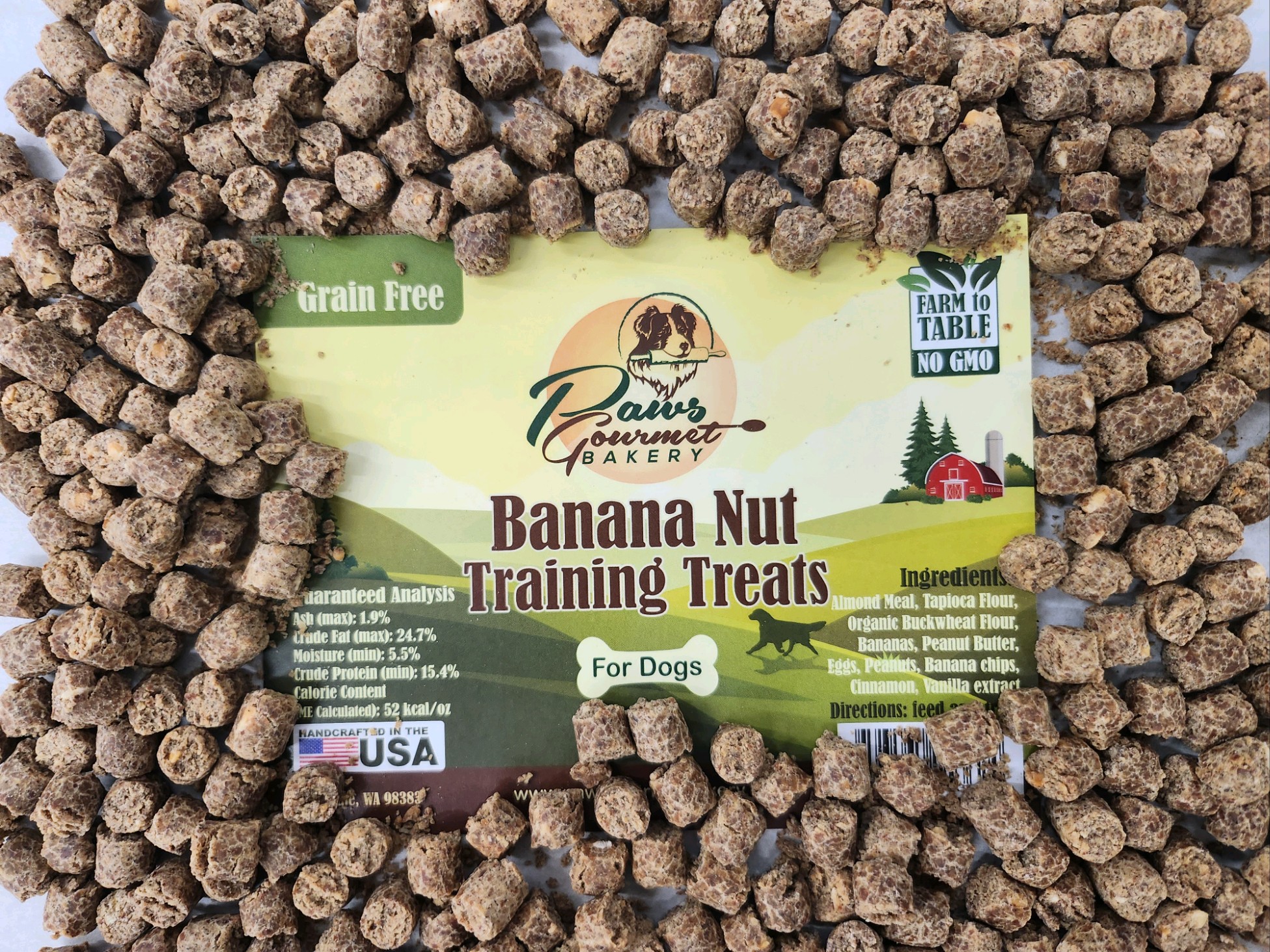 Banana Nut Training Treats (Grain Free) Bulk / lb
