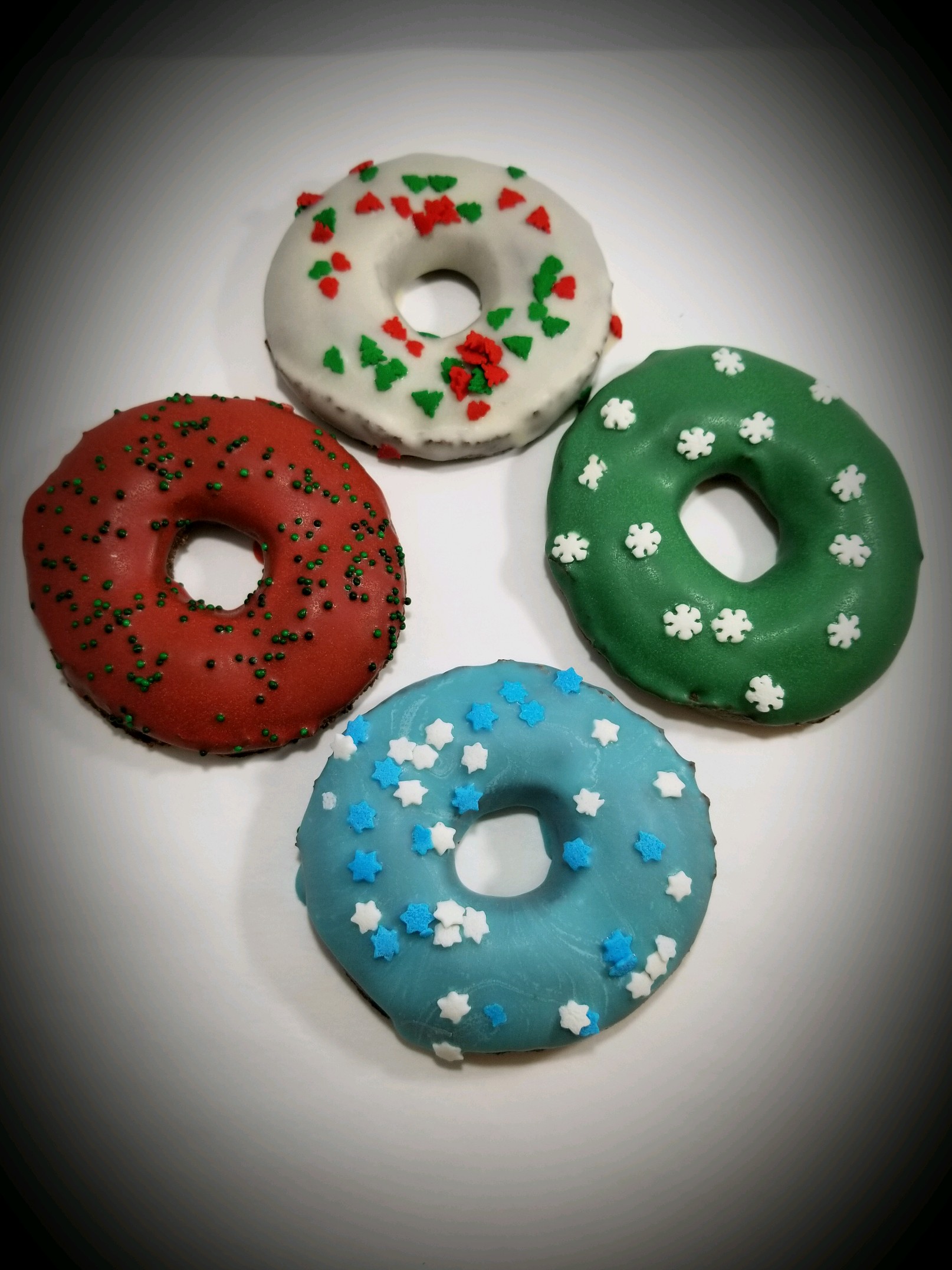 Christmas Doughnuts  - Tray of 22 *
